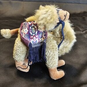 TY Attic Treasures Lawrence Plush Camel with Colorful Saddle Vintage